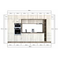 Bucatarie ZONE 380 FRONT PAL K002 / decor K001